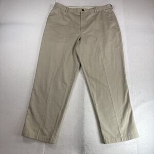 L.L. Bean Pants Mens 38x30 Khaki Chino Classic Fit Cotton Coastal Hiking Outdoor